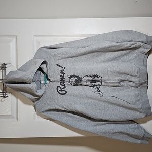 American Apparel California Fleece Hooded Zip-Up Sweatshirt Jacket Hoodie Sz XL